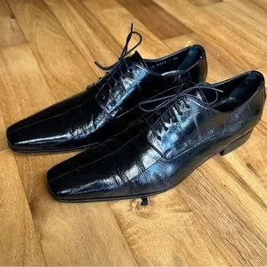 Dolce & Gabbana | Shoes | Dolce Gabbana Black Eel Skin Derby  display picture 3